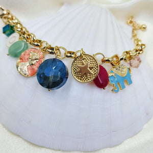 Royal Empire Gold Charms Bracelet