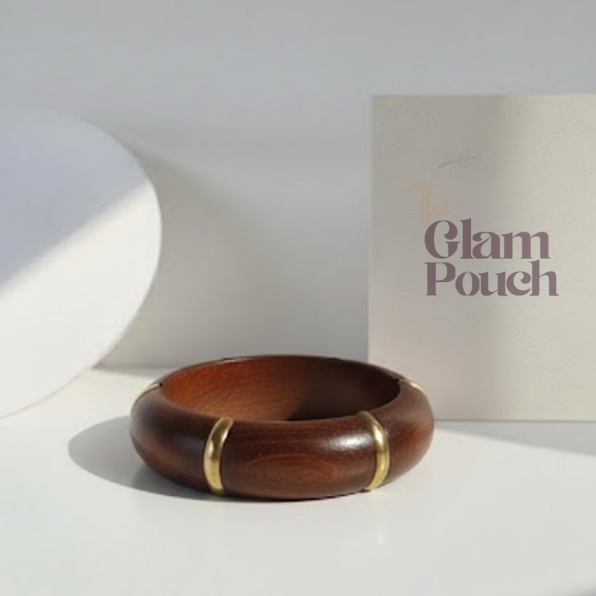 The Meridian Banded Wood Bangle