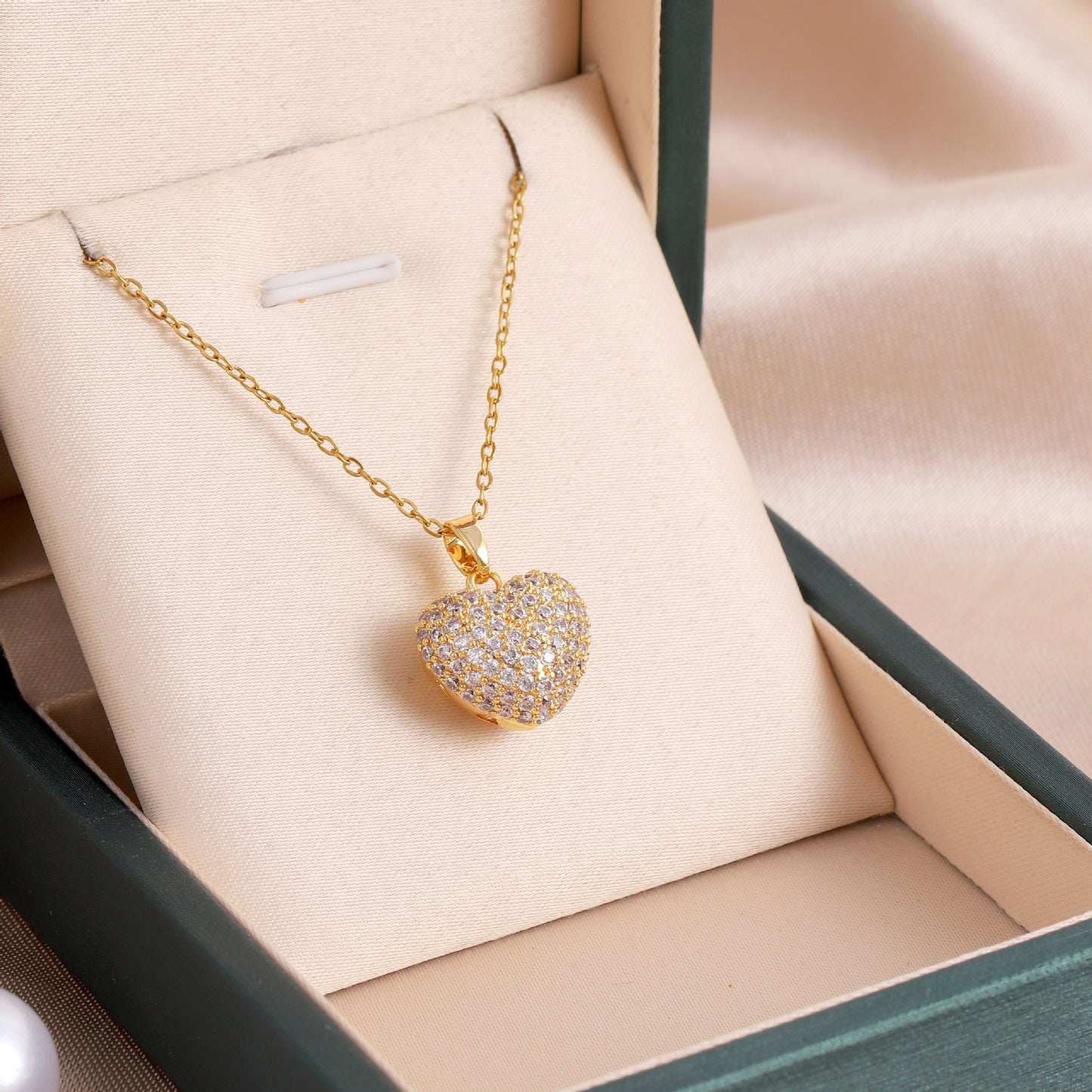 Luxe Encrusted Heart Statement Necklace