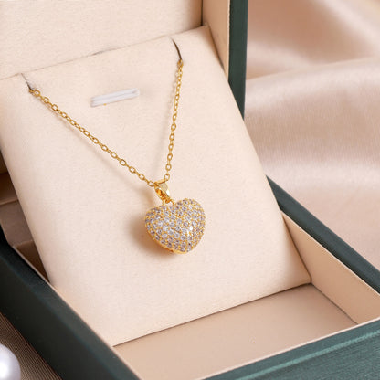 Luxe Encrusted Heart Statement Necklace