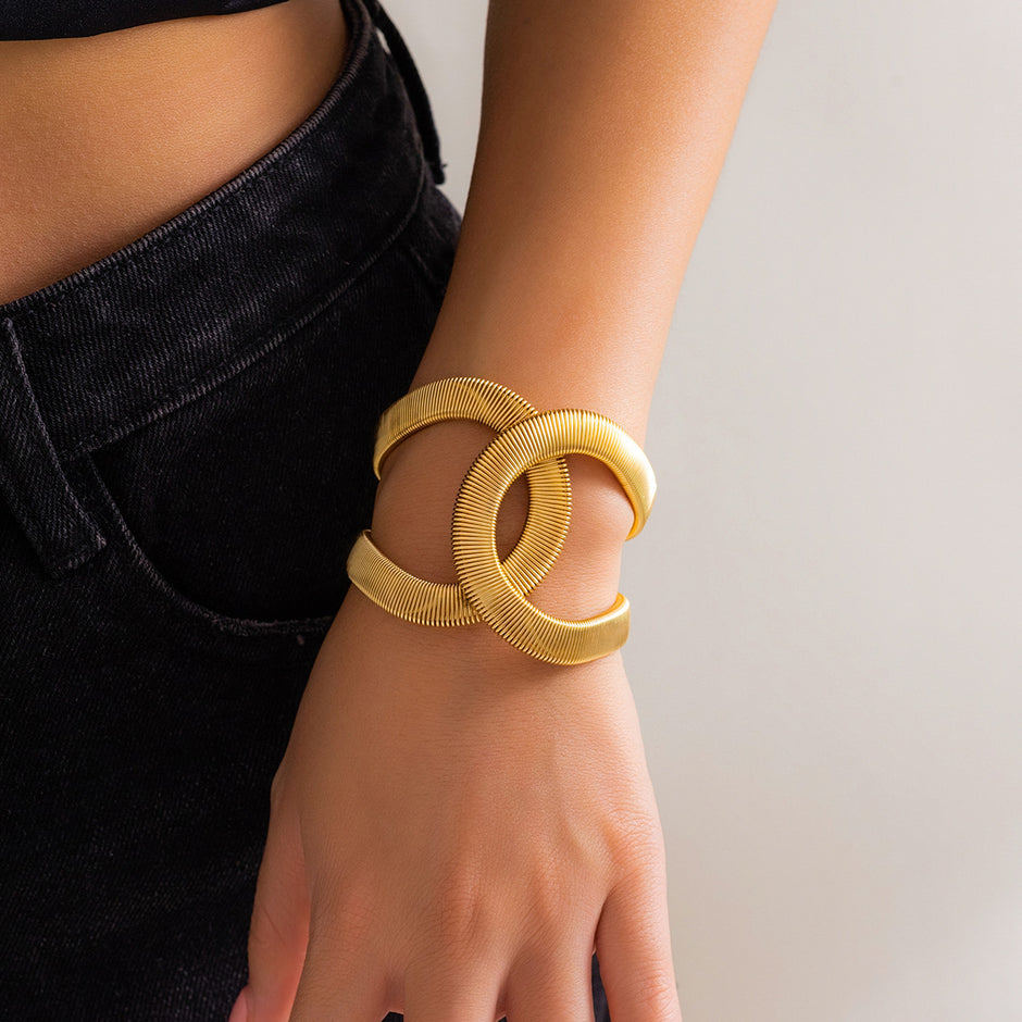 The Linear Ribbed Cuff Bracelet