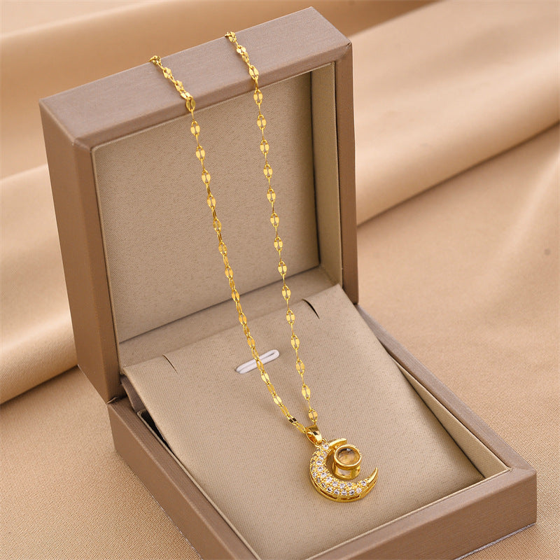The Oracle Projection Moon Necklace