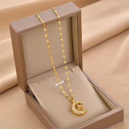 The Oracle Projection Moon Necklace