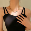 Square Zircon  Snake Chain Necklace