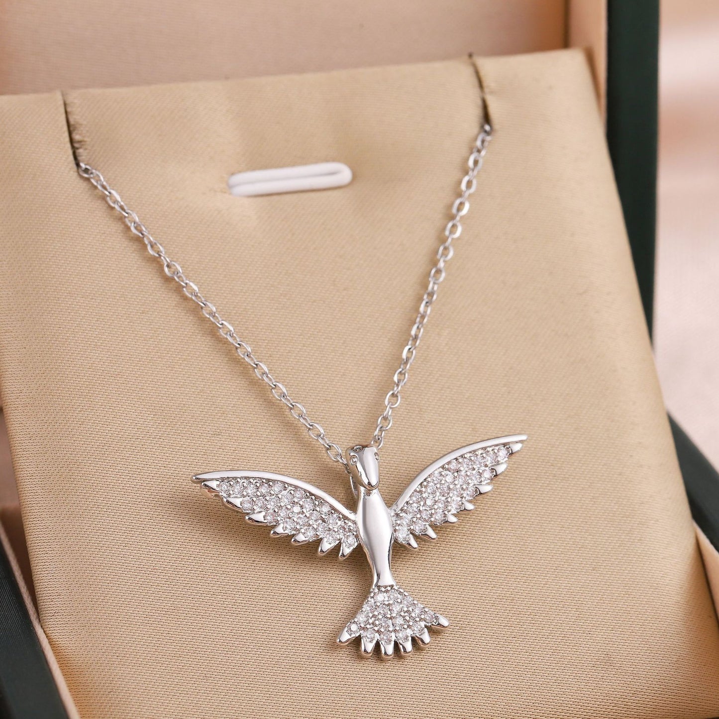 Gold Plated Hummingbird Necklace for Women
