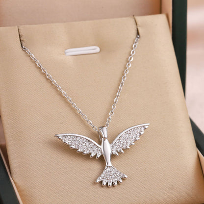 Gold Plated Hummingbird Necklace for Women