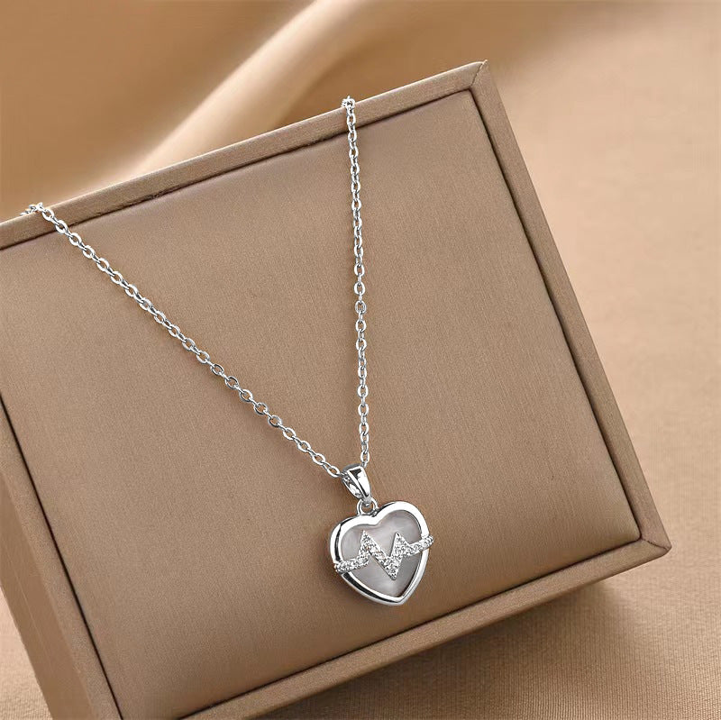 Heartbeat Heart Zircon Necklace