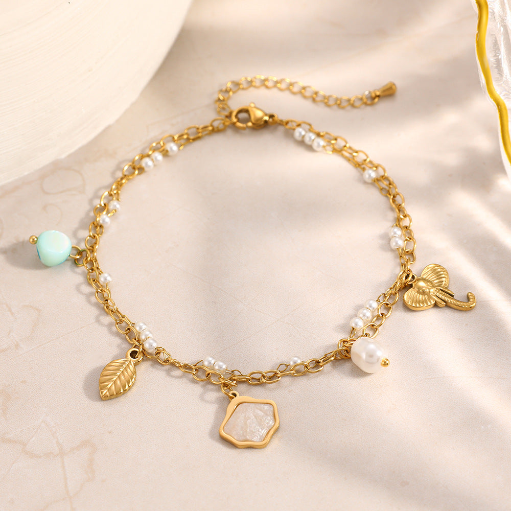 Good Fortune Multi-Charm Anklet