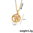 Floral Medallion Zircon Necklace