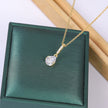 Minimal Crystal Drop Pendant Necklace