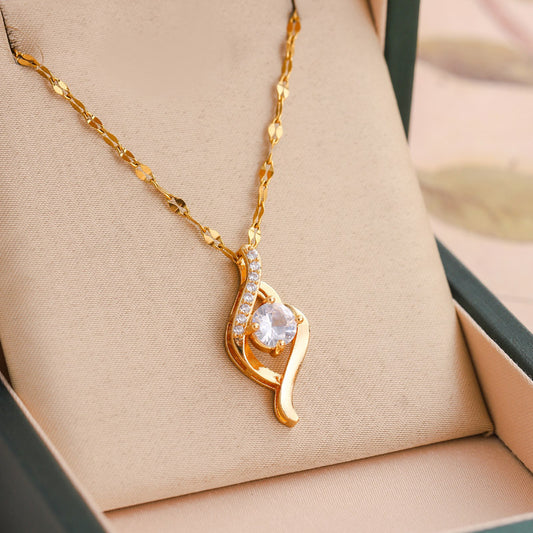 18K Gold Plated Teardrop Necklace