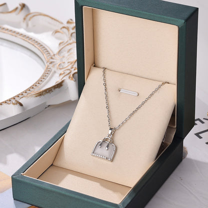 Luxury Purse Pendant with Zirconia Detail