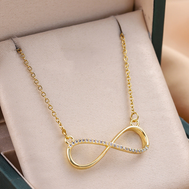 Infinity Curve Gold Necklace