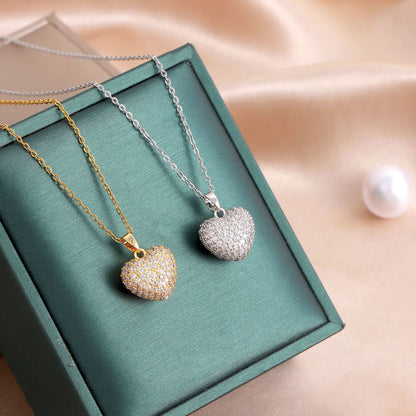 Luxe Encrusted Heart Statement Necklace