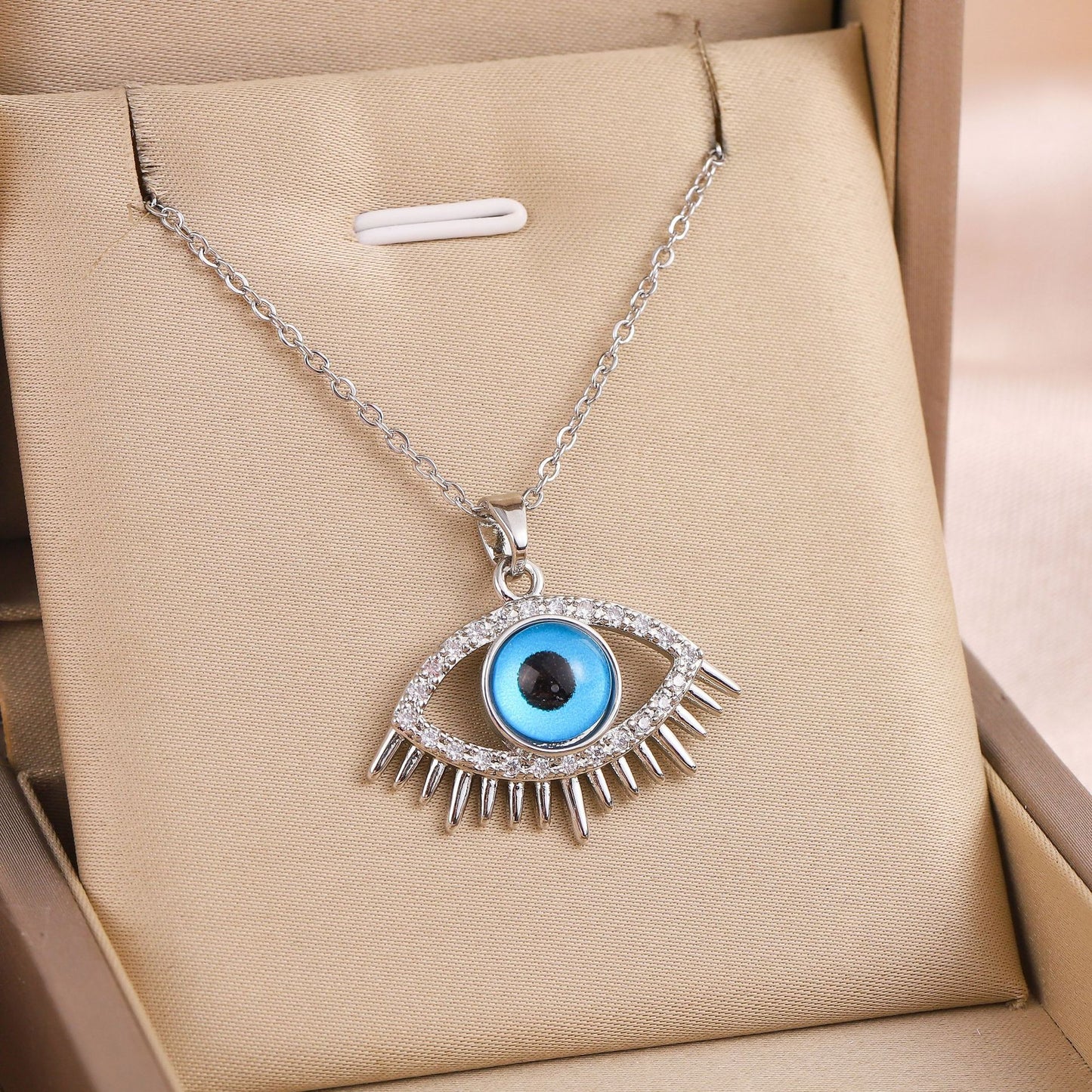 Blue Evil Eye Crystal Pendant