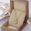 Colored Tulip Zircon Pendant Necklace