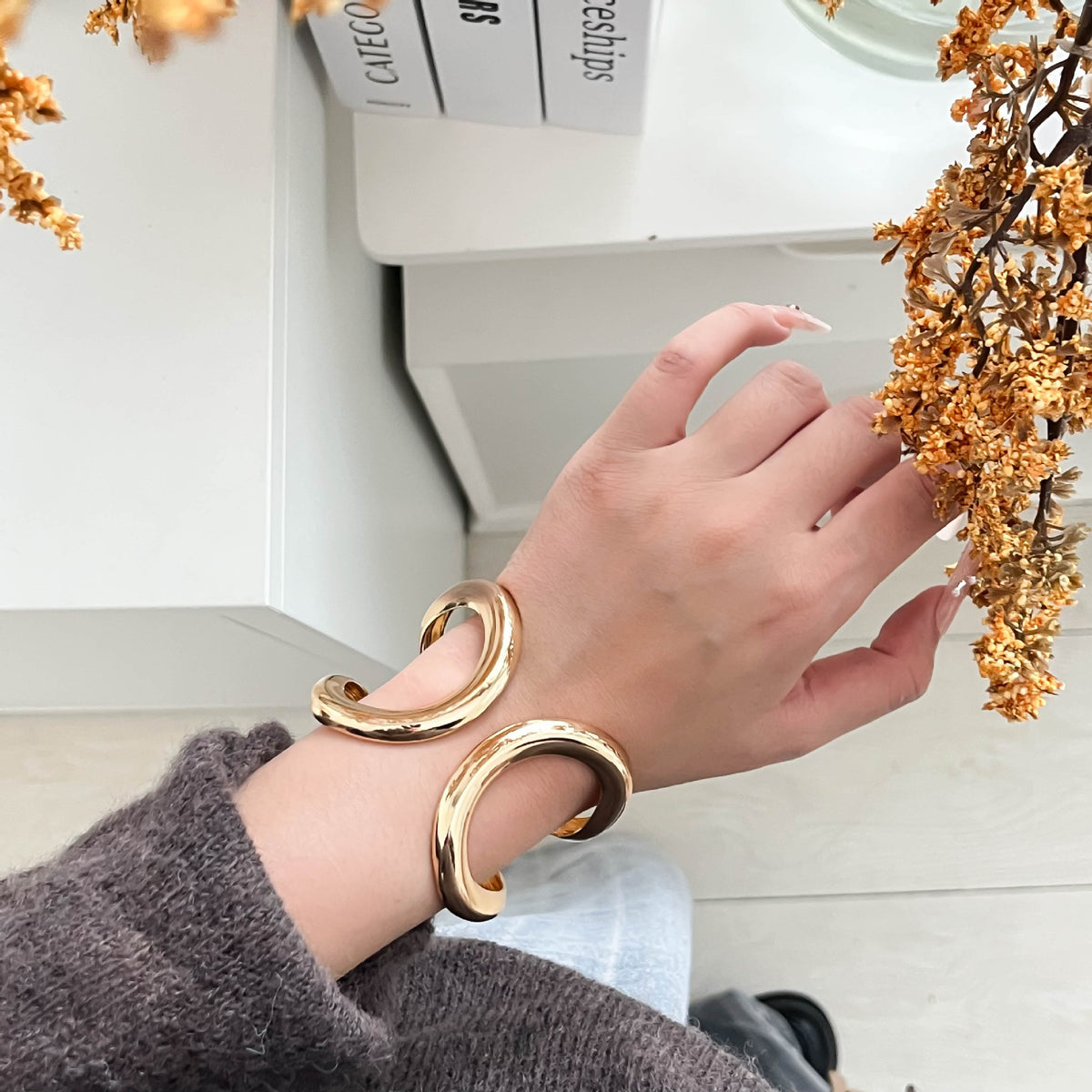 The Infinity Sweep Cuff Bracelet
