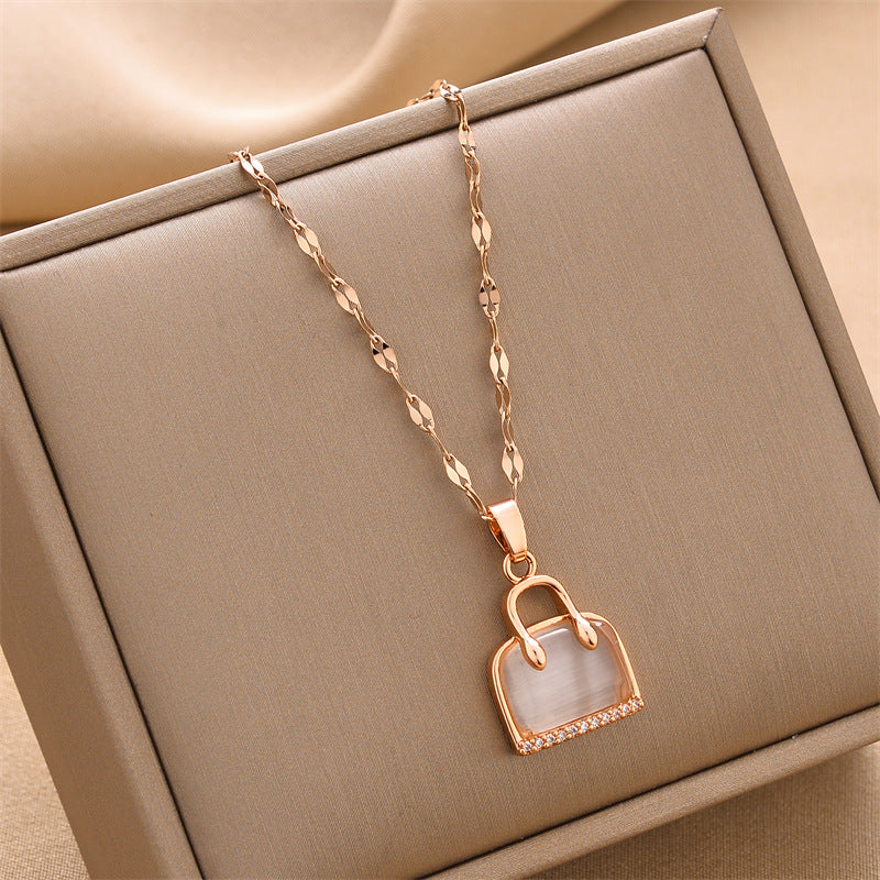 Luxury Purse Pendant with Zirconia Detail