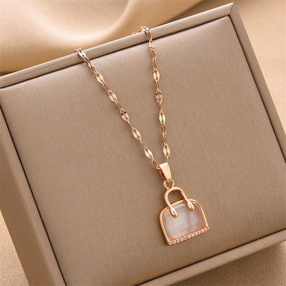 Luxury Purse Pendant with Zirconia Detail