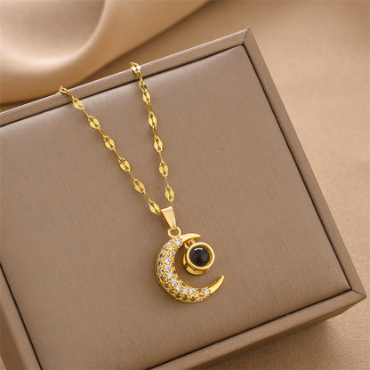 The Oracle Projection Moon Necklace