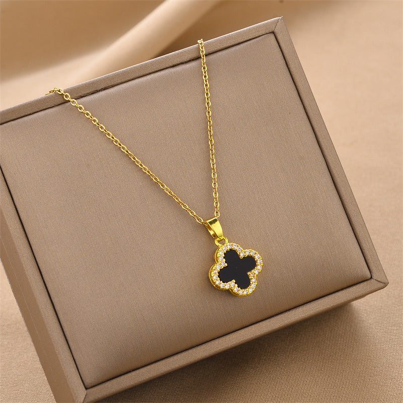 Classic Four-Leaf Petal Necklace