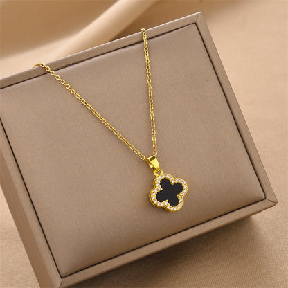 Classic Four-Leaf Petal Necklace