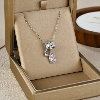 Blush Luxe Triple Hoop Dainty Necklace
