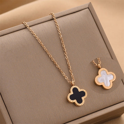 Midnight Alhambra Inspired Clover Necklace