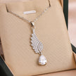 Elegant Wing Drop Zircon Necklace
