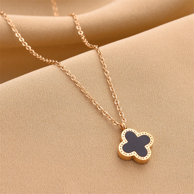 Midnight Alhambra Inspired Clover Necklace