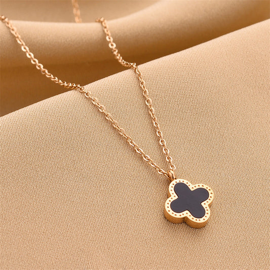 Midnight Alhambra Inspired Clover Necklace