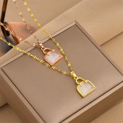 Luxury Purse Pendant with Zirconia Detail