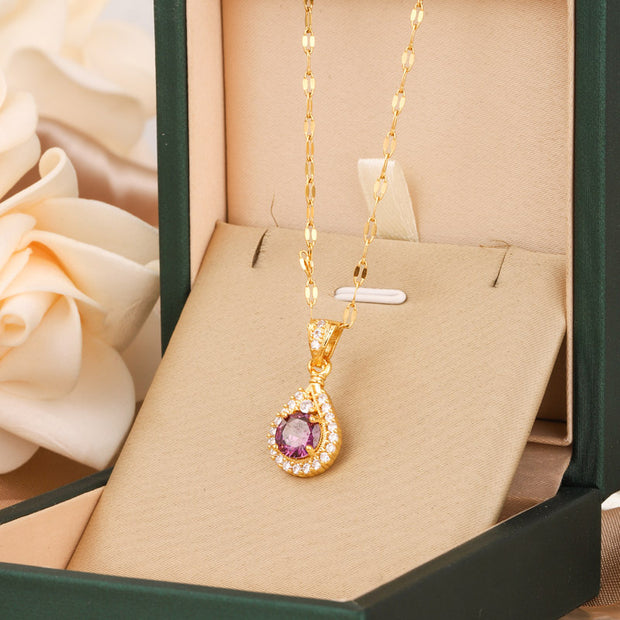 Royal Violet Empress Pendant Necklace
