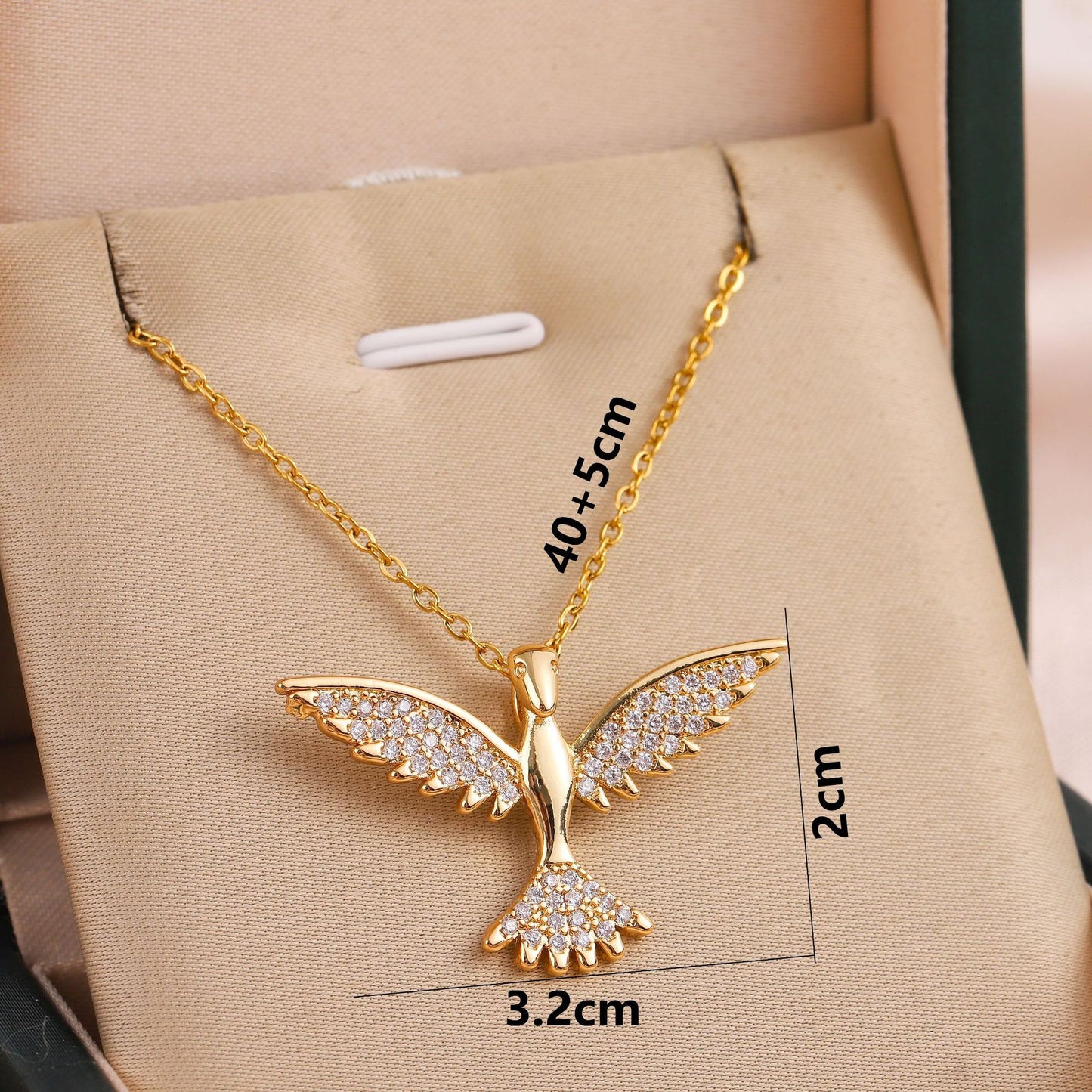 Gold Plated Hummingbird Necklace for Women