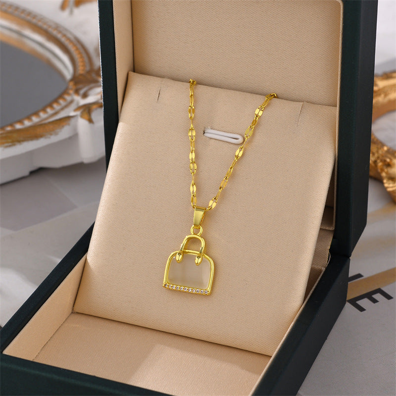 Luxury Purse Pendant with Zirconia Detail