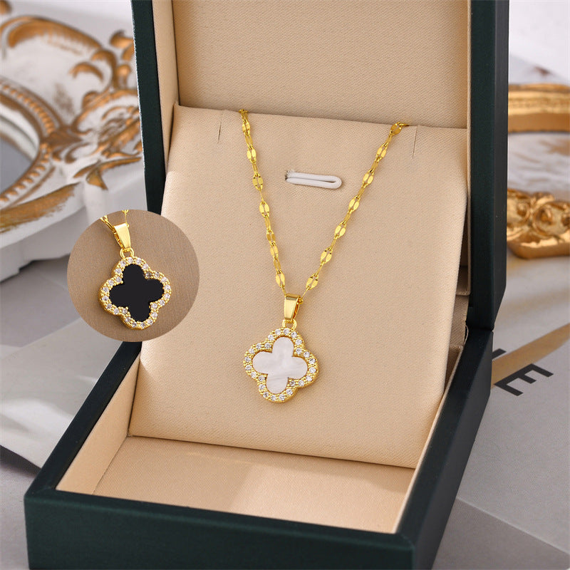 Classic Four-Leaf Petal Necklace