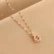 Majestic Swan Rose Gold Pendant Necklace