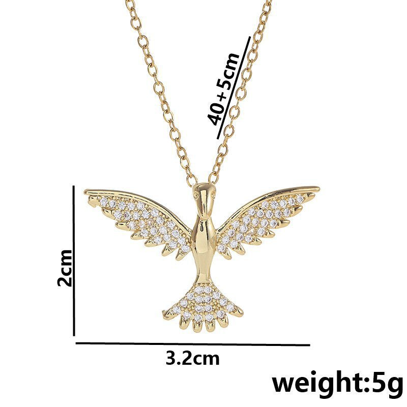 Gold Plated Hummingbird Necklace for Women