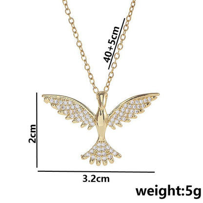 Gold Plated Hummingbird Necklace for Women