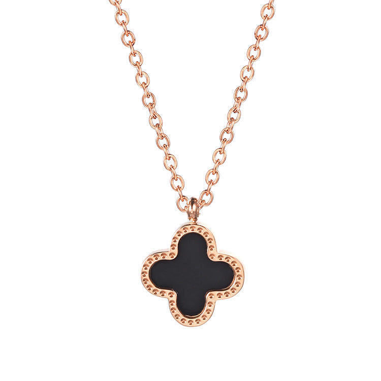 Midnight Alhambra Inspired Clover Necklace
