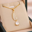 Elegant Wing Drop Zircon Necklace