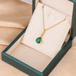 Minimal Crystal Drop Pendant Necklace
