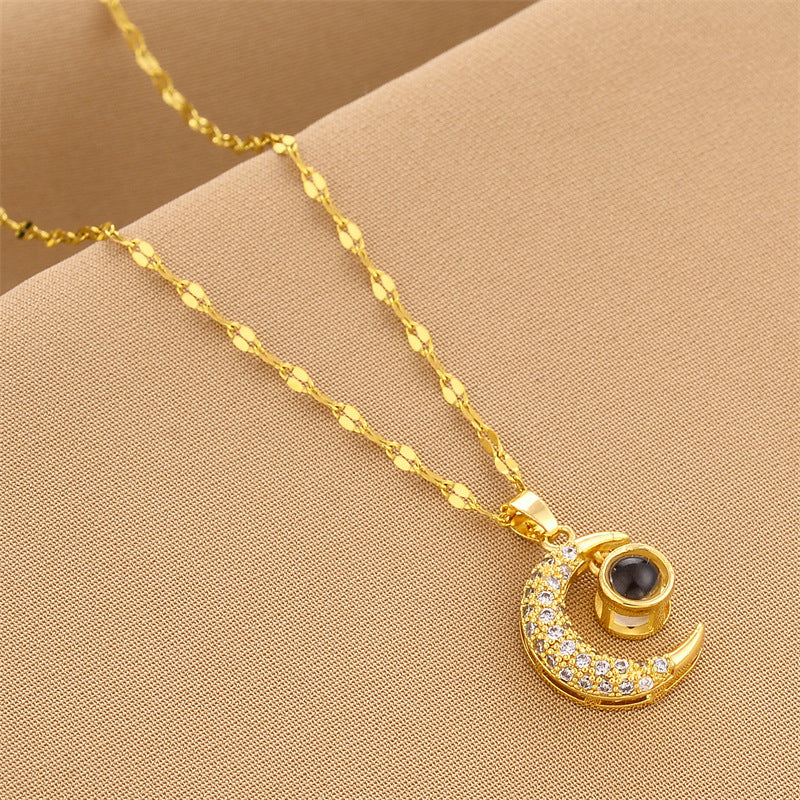 The Oracle Projection Moon Necklace