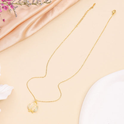 Opal Bloom Tulip Pendant Necklace