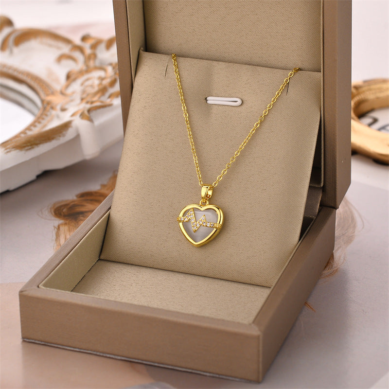 Heartbeat Heart Zircon Necklace