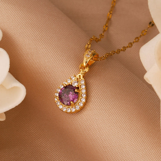 Royal Violet Empress Pendant Necklace