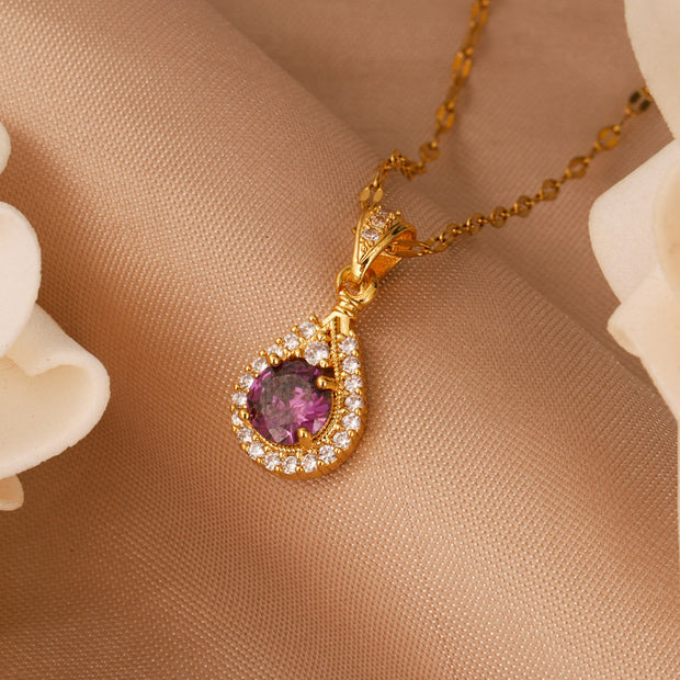 Royal Violet Empress Pendant Necklace