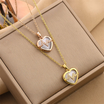 Heartbeat Heart Zircon Necklace