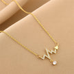 Heartbeat Heart Zircon Pendant Necklace