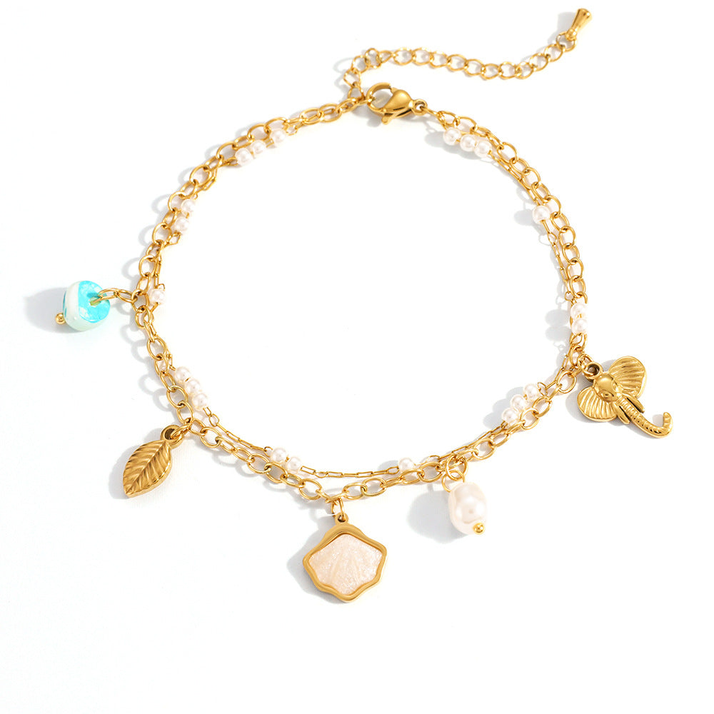 Good Fortune Multi-Charm Anklet